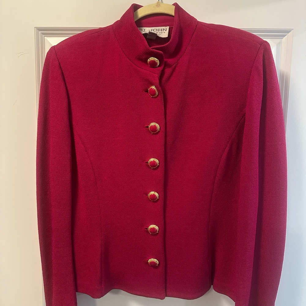St. John Women's Vibrant Red Blazer